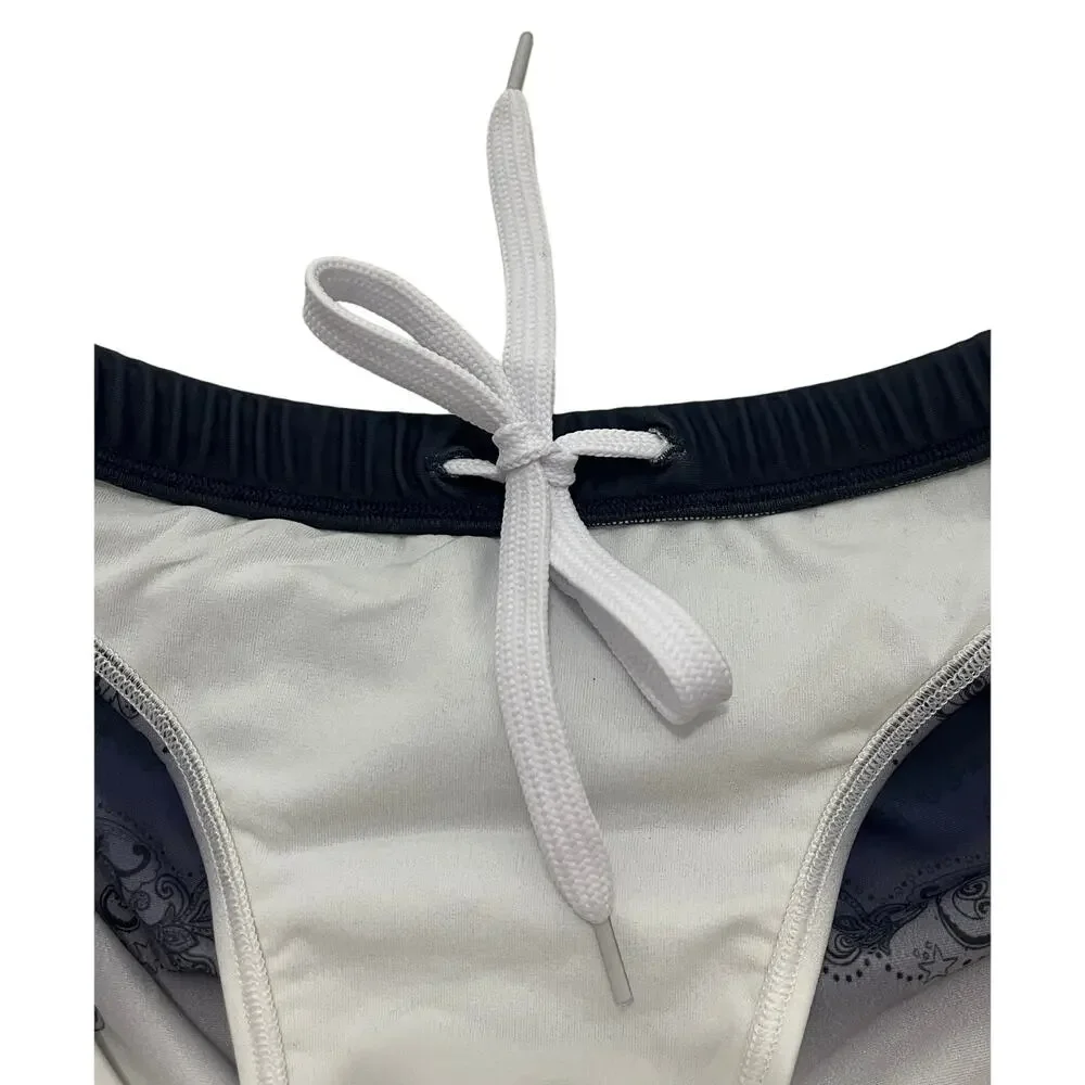 6-51 ROBERTO CAVALLI Just Cavalli Speedo Drawstring Adjustable Blue XS